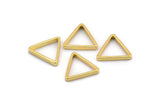 Gold Triangle Charm, 15 Gold Plated Brass Open Triangle Rings, Charms (14x0.8x2mm) Bs 1200
