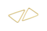 Gold Triangle, 12 Gold Plated Brass Open Triangle Rings, Charms (20x26x0.9mm) D0086 Q0166
