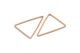 Rose Gold Triangle, 12 Rose Gold Plated Open Triangle Rings, Charms (20x26x0.9mm) D0086 Q0166