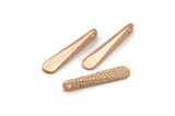 Hammered Bar Pendant, 5 Rose Gold Brass Hammered Bar Pendant, Earring Drops (23x4.5mm) N0467 Q0410