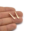 Hammered Bar Pendant, 5 Rose Gold Brass Hammered Bar Pendant, Earring Drops (23x4.5mm) N0467 Q0410
