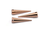 Gül Altın Sivri Kolye, 2 Gül Altın Kaplama Pirinç Sivri Kabile Kolye, Kolye Ucu, Mücevher Parçaları (27x7mm) A0765 Q0425