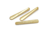 Hammered Bar Pendant, 3 Gold Plated Brass Hammered Bar Pendant, Earring Drops  (32x5mm) N0470 Q0377