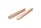 Hammered Bar Pendant, 3 Rose Gold Plated Brass Hammered Bar Pendant, Earring Drops  (32x5mm) N0470 Q0377