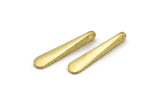 Hammered Bar Pendant, Raw Brass Hammered Bar Pendant, Earring Drops (23x4.5mm) N0467