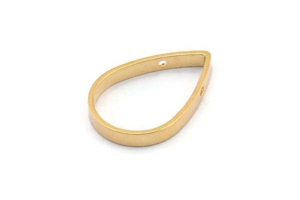 Altın Damla Konnektörü, 2 delikli 4 Altın Kaplama Pirinç Damla Konnektörü (25x17x3mm) BS 2321 Q0590