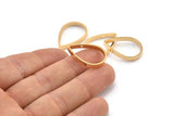 Altın Damla Konnektörü, 2 delikli 4 Altın Kaplama Pirinç Damla Konnektörü (25x17x3mm) BS 2321 Q0590