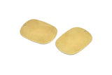 Brass Military Tag, 12 Raw Brass Stamping Blanks With 1 Hole , Earrings, Findings (27x20x0.50mm) D0667