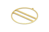 Gold Circle Charm, 2 Gold Plated Brass Textured Circle Charm Earrings With 1 Loop, Pendants, Findings (45x43x1mm) D0797 Q0978