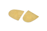 D Şeklinde Tılsım, 1 Delikli 24 Ham Pirinç D Şeklinde Bağlantı Parçası, Küpeler, Bulgular (20x20x0,50 mm) D0700