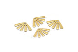 Gold Sun Charm, 24 Gold Plated Brass Rising Sun Flag Charms With 1 Hole, Findings, Earrings (15x9x0.60mm) D944 Q0917