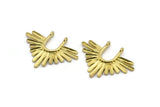 Pirinç Etnik Kolye, 2 Halkalı Ham Pirinç Etnik Takılar, Bulgular (32x24mm) N0812
