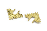 Pirinç Etnik Kolye, 2 Halkalı Ham Pirinç Etnik Takılar, Bulgular (32x24mm) N0812