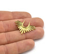 Pirinç Etnik Kolye, 2 Halkalı Ham Pirinç Etnik Takılar, Bulgular (32x24mm) N0812