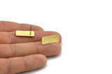 Brass Rectangle Earring, 10 Raw Brass Rectangle Stud Earrings (20x8x0.80mm) A0914 A1667