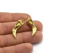 Bird Skull Charm, Raw Brass Bird Skull Necklace Pendants, (30x9x8mm) N0490