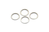 Silver Circle Connector, 24 Antique Silver Plated Brass Circle Rings, Findings (12x0.80mm) A2577
