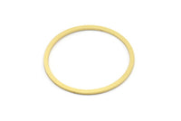40mm Circle Connector, 12 Raw Brass Circle Connectors (40x2x1mm) Bs 1326