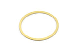 40mm Circle Connector, 12 Raw Brass Circle Connectors (40x2x1mm) Bs 1326