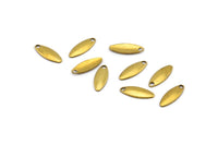 Raw Brass Charm, 50 Raw Brass Charms (10x4mm) Brs 302 A0154