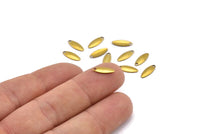 Raw Brass Charm, 50 Raw Brass Charms (10x4mm) Brs 302 A0154