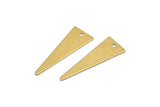 Brass Triangle Charm, 24 Raw Brass Triangle Charms With 1 Hole, Earrings, Findings (25x9x0.60mm) D943