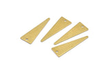 Brass Triangle Charm, 24 Raw Brass Triangle Charms With 1 Hole, Earrings, Findings (25x9x0.60mm) D943
