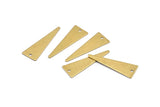 Brass Triangle Charm, 24 Raw Brass Triangle Charms With 1 Hole, Earrings, Findings (25x9x0.60mm) D943