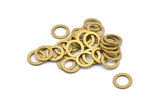 Brass Circle Connector, 50 Raw Brass Circle Connectors (12x0.80mm) D1583