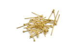 Gold Ball Pin, 200 Gold Tone Brass Ball Head Pins, Findings (16mm) A0004
