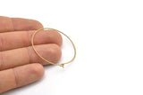 Brass Earring Wire, 20 Textured Raw Brass Earring Wires (40x0.70mm) D1620