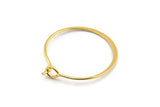 Gold Earring Wire, 12 Gold Plated Brass Earring Wires (20mm) D1704