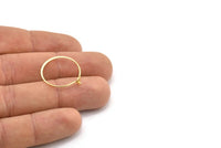 Gold Earring Wire, 12 Gold Plated Brass Earring Wires (20mm) D1704