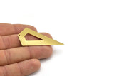 Necklace Triangle, 12 Raw Brass Triangle Charms with 1 holes (54x29x0.60mm) U014