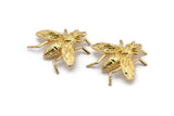 Huge Bug Pendant, 1 Gold Plated Bug Fly Insect Charm Pendant (43x41mm) N0214 Q0088