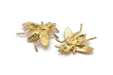 Huge Bug Pendant, 1 Gold Plated Bug Fly Insect Charm Pendant (43x41mm) N0214 Q0088