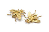 Huge Bug Pendant, 1 Gold Plated Bug Fly Insect Charm Pendant (43x41mm) N0214 Q0088