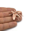 Huge Bug Pendant, 1 Rose Gold Plated Bug Fly Insect Charm Pendant (43x41mm) N0214 Q0088