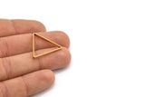 Cutout Triangle Charm, Raw Brass Triangles (27x27x27x2.5mm) Brc 138 N0563