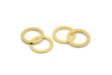 16mm Circle Connector, 12 Raw Brass Circle Connectors (16x2x1mm) A2884