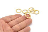 16mm Circle Connector, 12 Raw Brass Circle Connectors (16x2x1mm) A2884