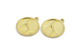 Brass Nordic Runes Charm, 4 Raw Brass Viking Ilumina Caminos Symbol Charms With 1 Loop, Viking Runes (20x17x1.5mm) N2035