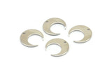 Silver Moon Charms, 24 Silver Tone Crescent Moon Charms With 1 Hole, Pendants, Earrings, Findings (14x13.5x5x0.8mm) BS 2364 H0593