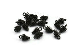 Kozalak Tılsımı, 1 Döngülü 6 Oksitlenmiş Siyah Pirinç Kozalak Tılsımı (7x12mm) BS 1804 H1318