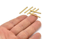 Brass Necklace Bar, 50 Raw Brass Bars(25x2x1mm) BS 1198--A0858