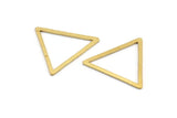 Brass Triangle Charm, 12 Raw Brass Triangle Rings, Findings (31x27x2x1mm) D1023