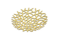 Brass Ivy Charm, 12 Raw Brass Ivy Charms, Findings (31x0.30mm) D1424