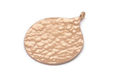 Gül Altın Çember Kolye, 1 Halkalı Gül Altın Kaplamalı Pirinç Çekiçlenmiş Çember Kolye, Bulgular (38,5x30x1 mm) BS 1963 Q0479