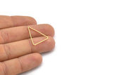 Gold Triangle, 12 Gold Plated Brass Open Triangle Rings, Charms (20x26x0.9mm) D0086 Q0166