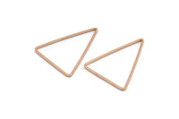 Rose Gold Triangle, 12 Rose Gold Plated Open Triangle Rings, Charms (20x26x0.9mm) D0086 Q0166